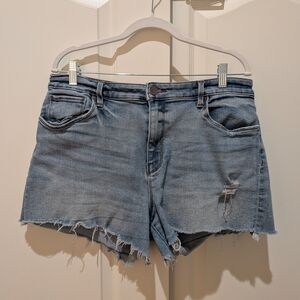 Evereve Light Blue Distressed Jean Shorts
